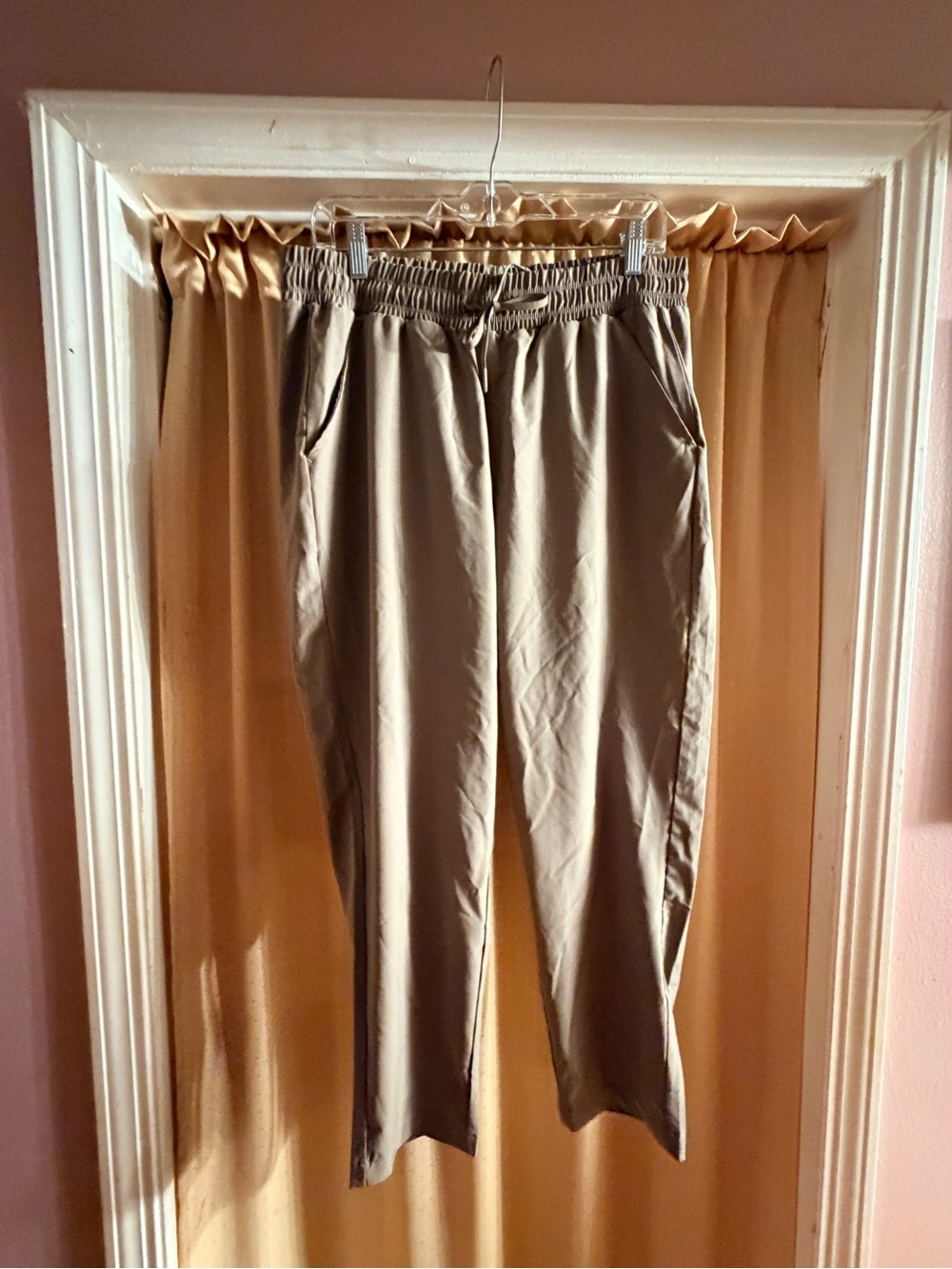 all in motion Women's Elastic-Waist Track Pants in Khaki